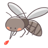 【夏・動物・生き物】蚊のかわいいフリーイラスト