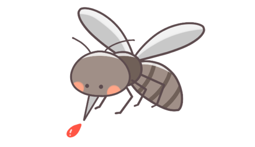 【夏・動物・生き物】蚊のかわいいフリーイラスト