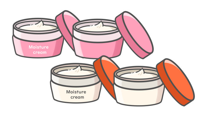 お薬 医薬部外品 ジャータイプの保湿剤 クリームのかわいいフリーイラスト フタバのフリーイラスト