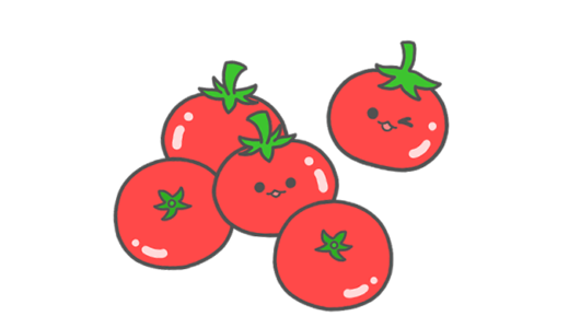 【栄養・食】ミニトマトのかわいいフリーイラスト