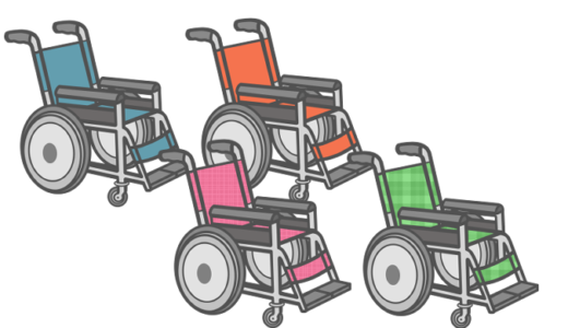 【介護・福祉】車椅子のかわいいフリーイラスト