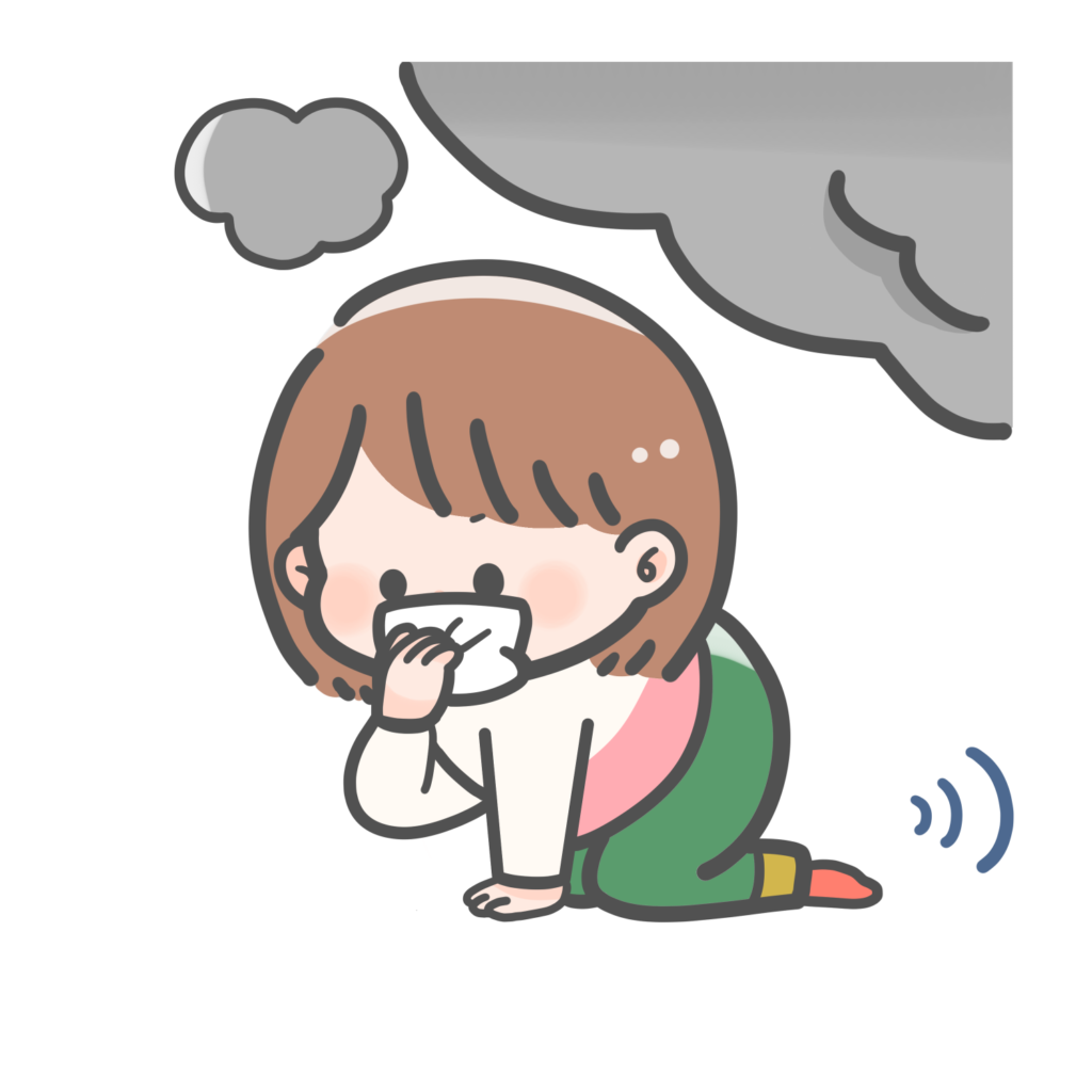 生活 安全 防災 姿勢を低くする からだを低くするかわいいフリーイラスト フタバのフリーイラスト