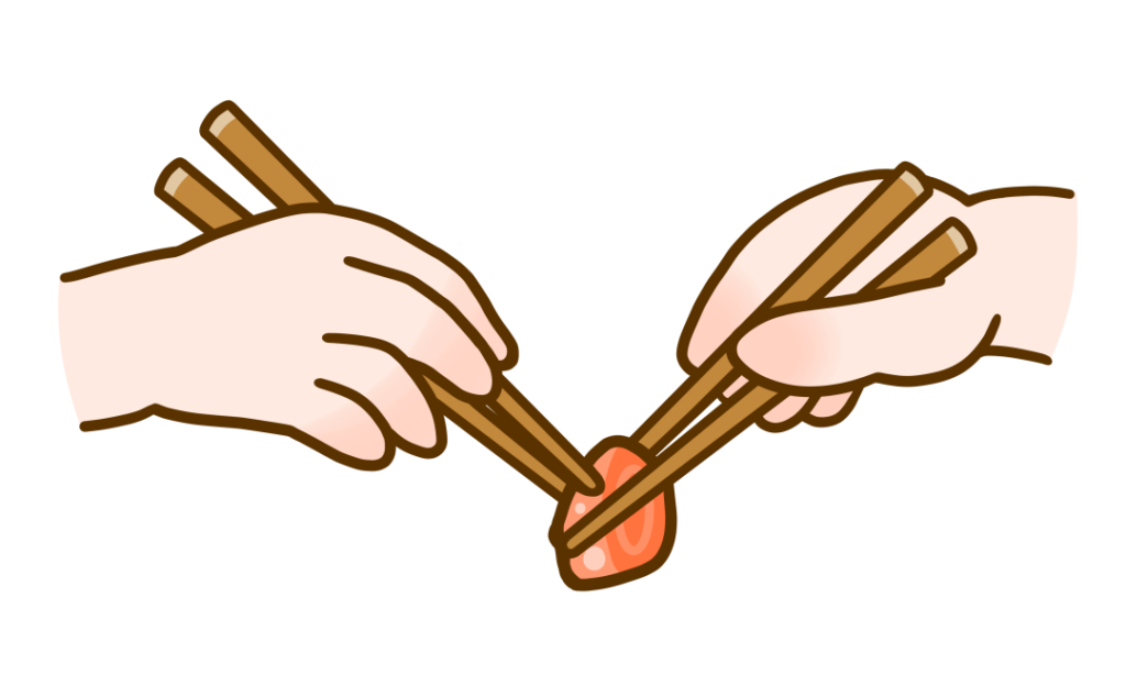 食事 マナー 移し箸 拾い箸 合わせ箸 箸渡し のかわいいフリーイラスト フタバのフリーイラスト