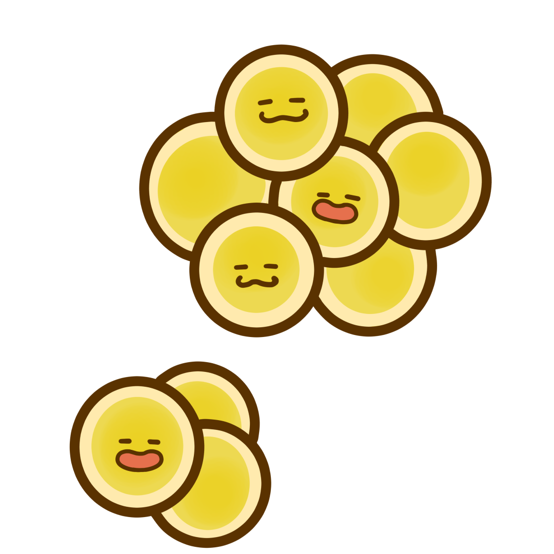 衛生 食中毒 黄色ブドウ球菌のかわいいフリーイラスト フタバのフリーイラスト