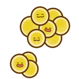 【衛生・食中毒】黄色ブドウ球菌のかわいいフリーイラスト