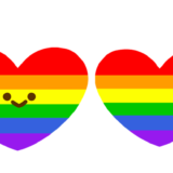 【生活・性・人物】LGBTの虹色ハートのフリーイラスト
