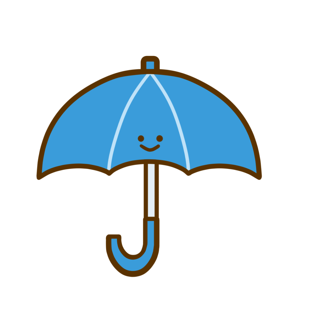 生活 天気 傘のかわいいフリーイラスト フタバのフリーイラスト