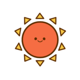 【生活・天気】太陽のかわいいフリーイラスト