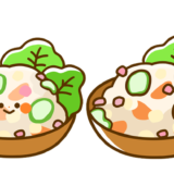 【食べ物・料理】ポテトサラダのかわいいフリーイラスト
