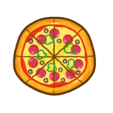 【食べ物・料理】ピザのかわいいフリーイラスト