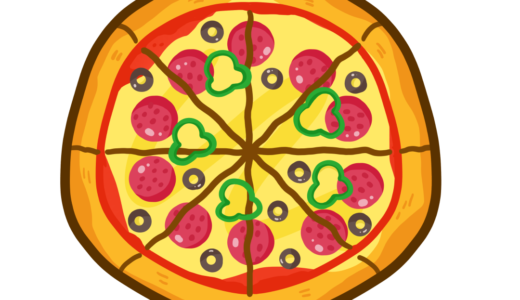 【食べ物・料理】ピザのかわいいフリーイラスト