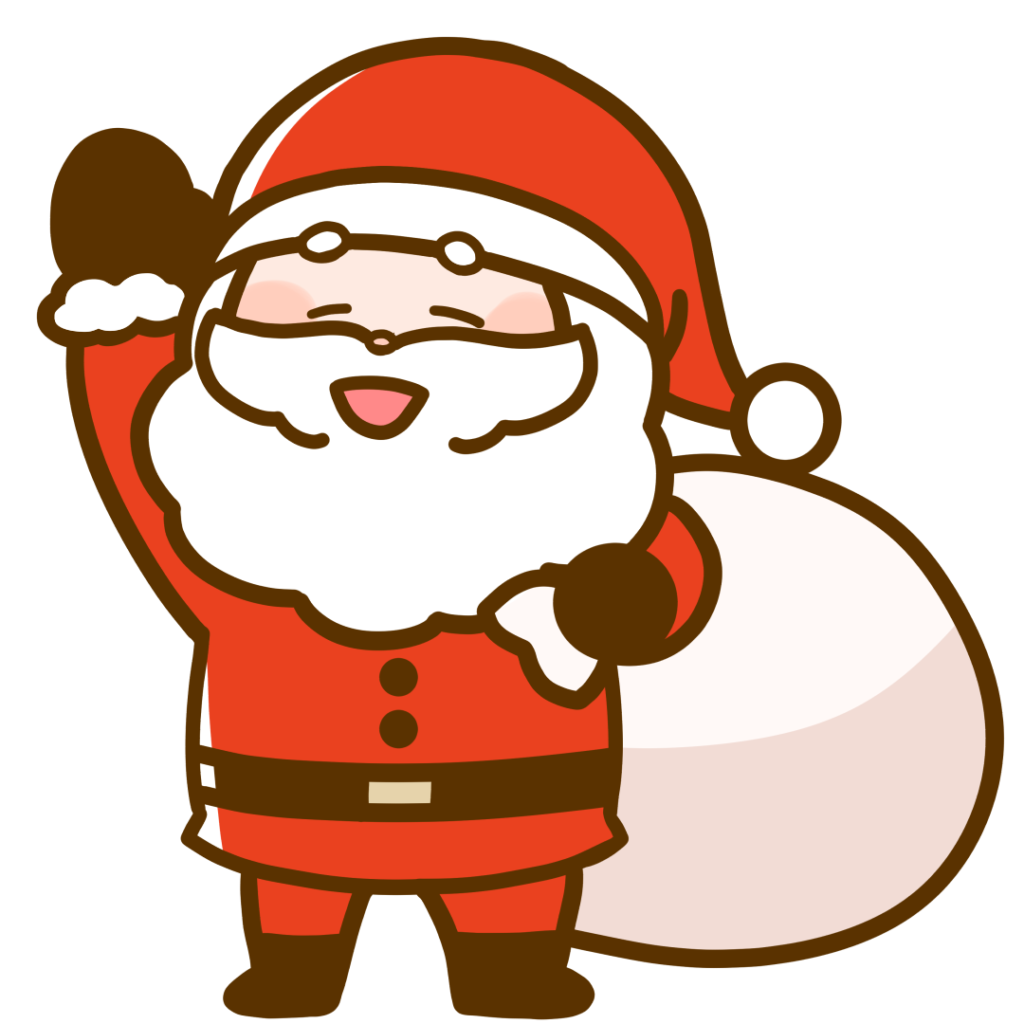 生活 行事 クリスマス 冬 人 サンタさんのかわいいフリーイラスト フタバのフリーイラスト