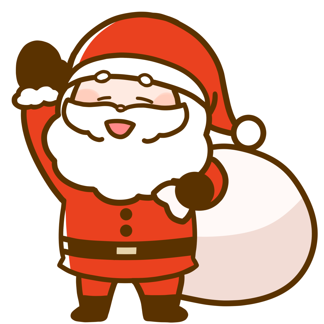生活 行事 クリスマス 冬 人 サンタさんのかわいいフリーイラスト フタバのフリーイラスト