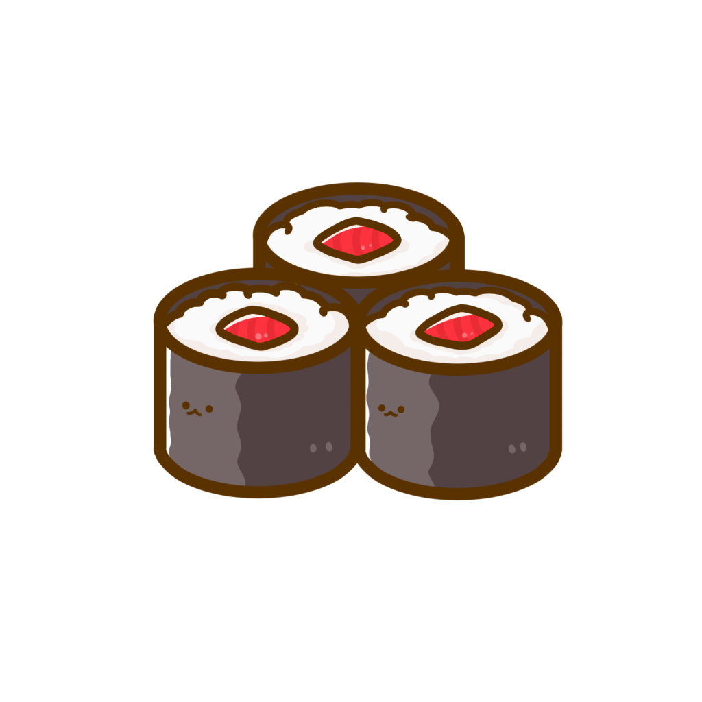 食べ物・寿司】鉄火巻きのかわいいフリーイラスト | フタバのフリーイラスト