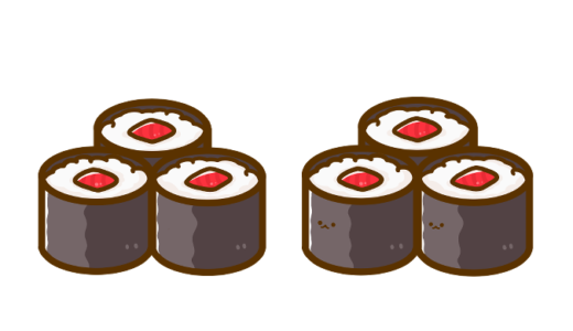 【食べ物・寿司】鉄火巻きのかわいいフリーイラスト