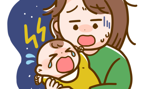 【生活・保育・人】夜泣きをする赤ちゃんのフリーイラスト