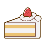 【栄養・食べ物・お菓子】ショートケーキのかわいいフリーイラスト