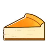 【栄養・食べ物・お菓子】チーズケーキのかわいいフリーイラスト