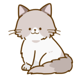 【生活・動物】猫・ラグドールのかわいいフリーイラスト