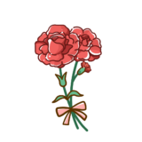 【生活・春・植物】カーネーションの花束のかわいいフリーイラスト