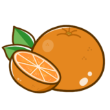 【栄養・食べ物・果物】オレンジのかわいいフリーイラスト