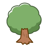 【生活・植物】木のシンプルでかわいいフリーイラスト