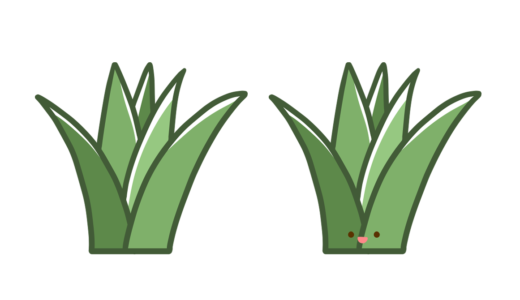 【生活・植物】シンプルな長い草のかわいいフリーイラスト