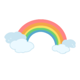 虹（レインボー）と雲