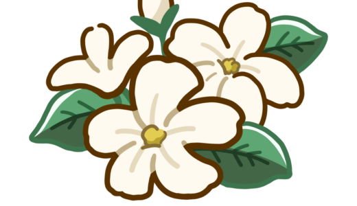 【生活・植物・花】ジャスミンの花のかわいいフリーイラスト