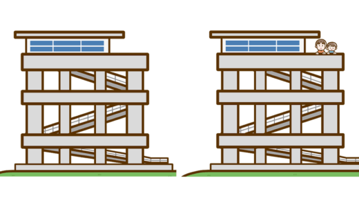 【生活・建物・防災・安全】津波避難タワー（津波避難施設）のフリーイラスト