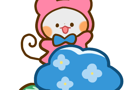 【生活・動物・梅雨・夏】雨の日を楽しむ ねずみさんのかわいいフリーイラスト