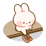 【生活・人】靴をそろえるうさぎさんのかわいいフリーイラスト