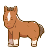 【生活・動物・馬】ばん馬のかわいいフリーイラスト