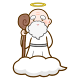 【生活・人】ゆるい神様のかわいいフリーイラスト