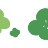 【生活・植物・春】クローバーの飾り線（ライン）のかわいいフリーイラスト