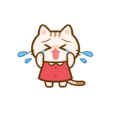 【生活・動物】泣いている迷子の子猫のかわいいフリーイラスト