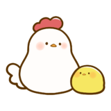 【生活・動物・鳥】にわとりとひよこの親子のかわいいフリーイラスト