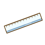 【生活・道具・物】プラスチック定規(ものさし)のかわいいフリーイラスト